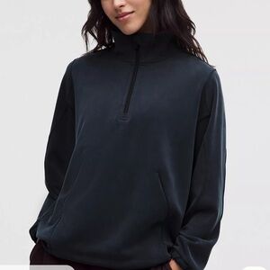 lululemon athletica sofstreme long half zip true navy